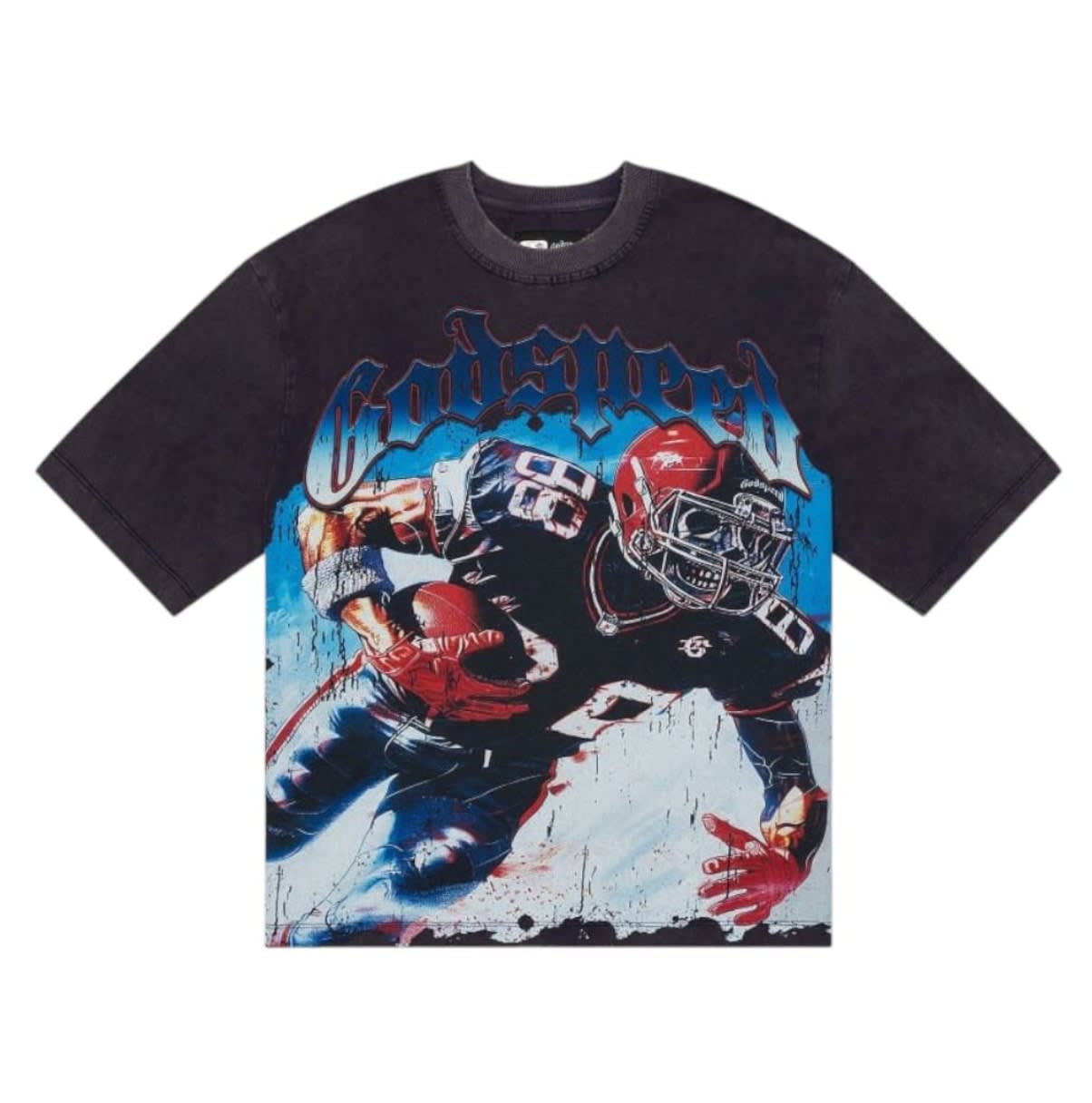 Godspeed Endzone T-Shirt Navy Wash