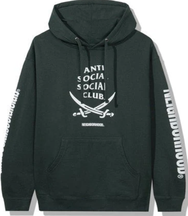 Anti Social Social Club x Neighborhood 6IX Hoodie Green