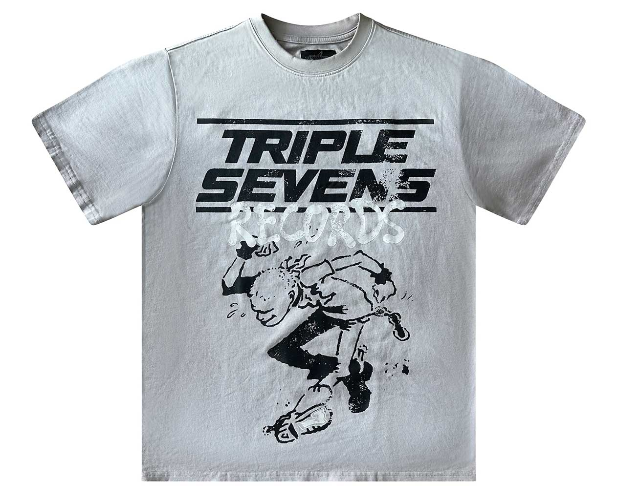 Triple Sevens Records T-Shirt Cream