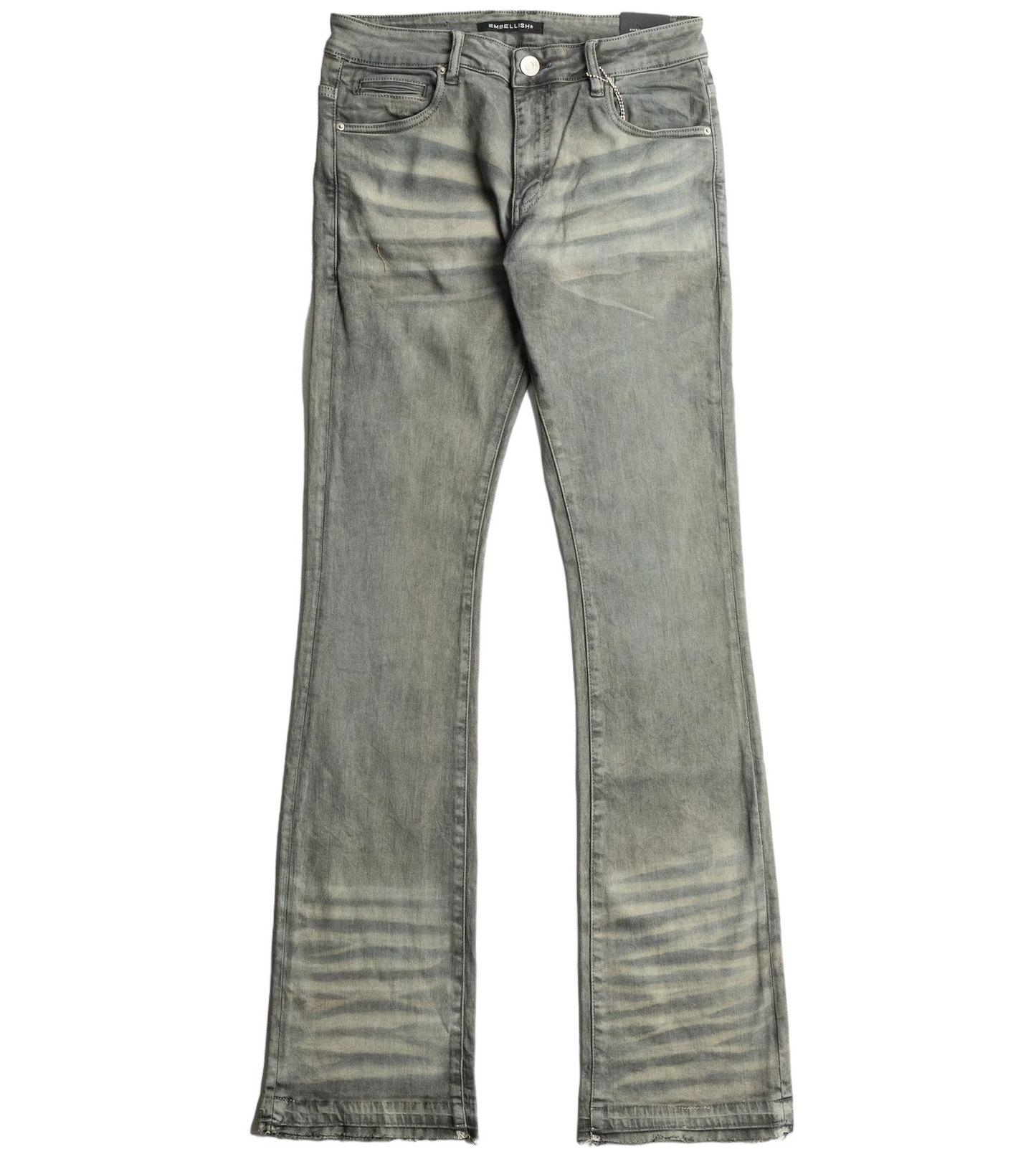 Embellish Biondo Flare Denim Jeans Grey