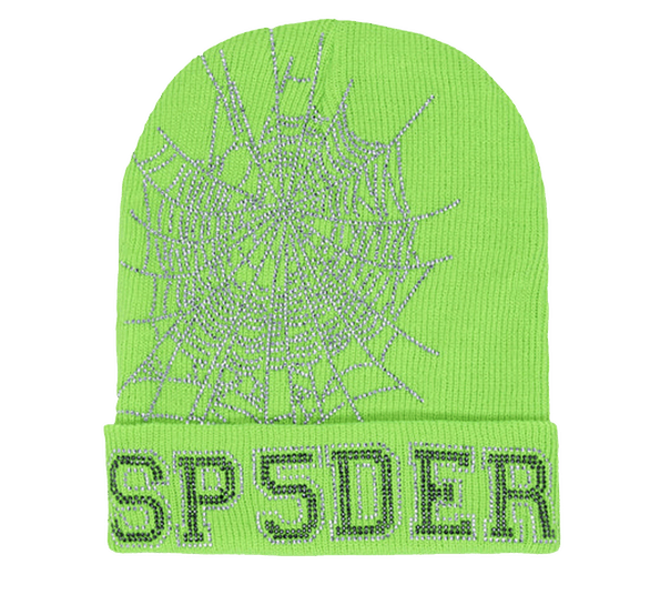 Sp5der Web Beanie Slime Green