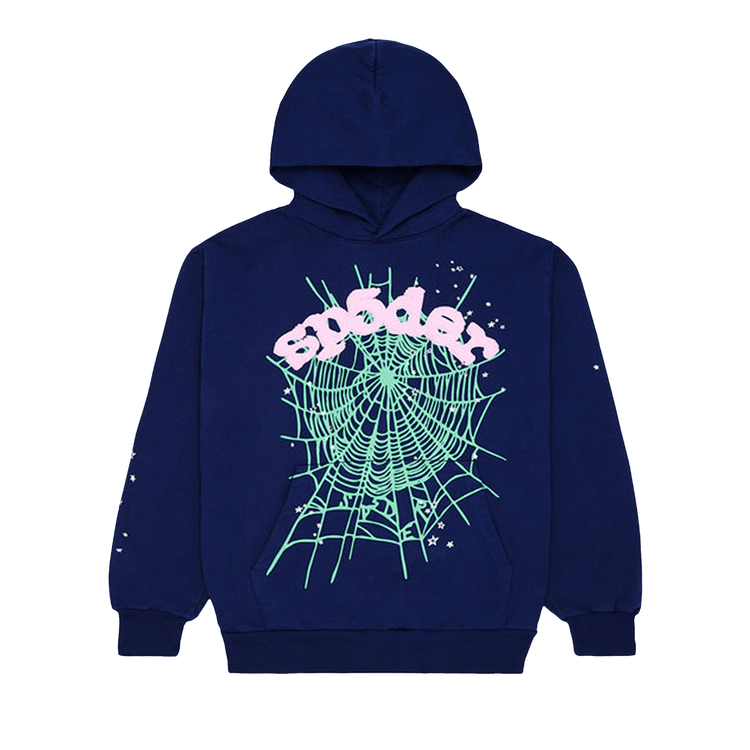 Sp5der OG Web Hoodie Navy