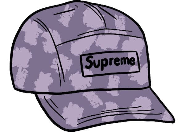 Supreme Satin Digi Camo Camp Cap Light Purple