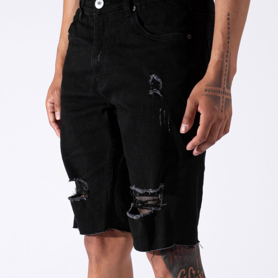 Serenede Ox21 Denim Shorts Black