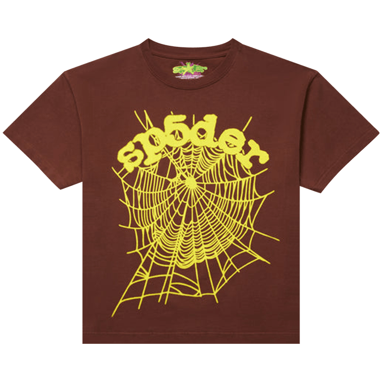 Sp5der OG Web T-Shirt Brown