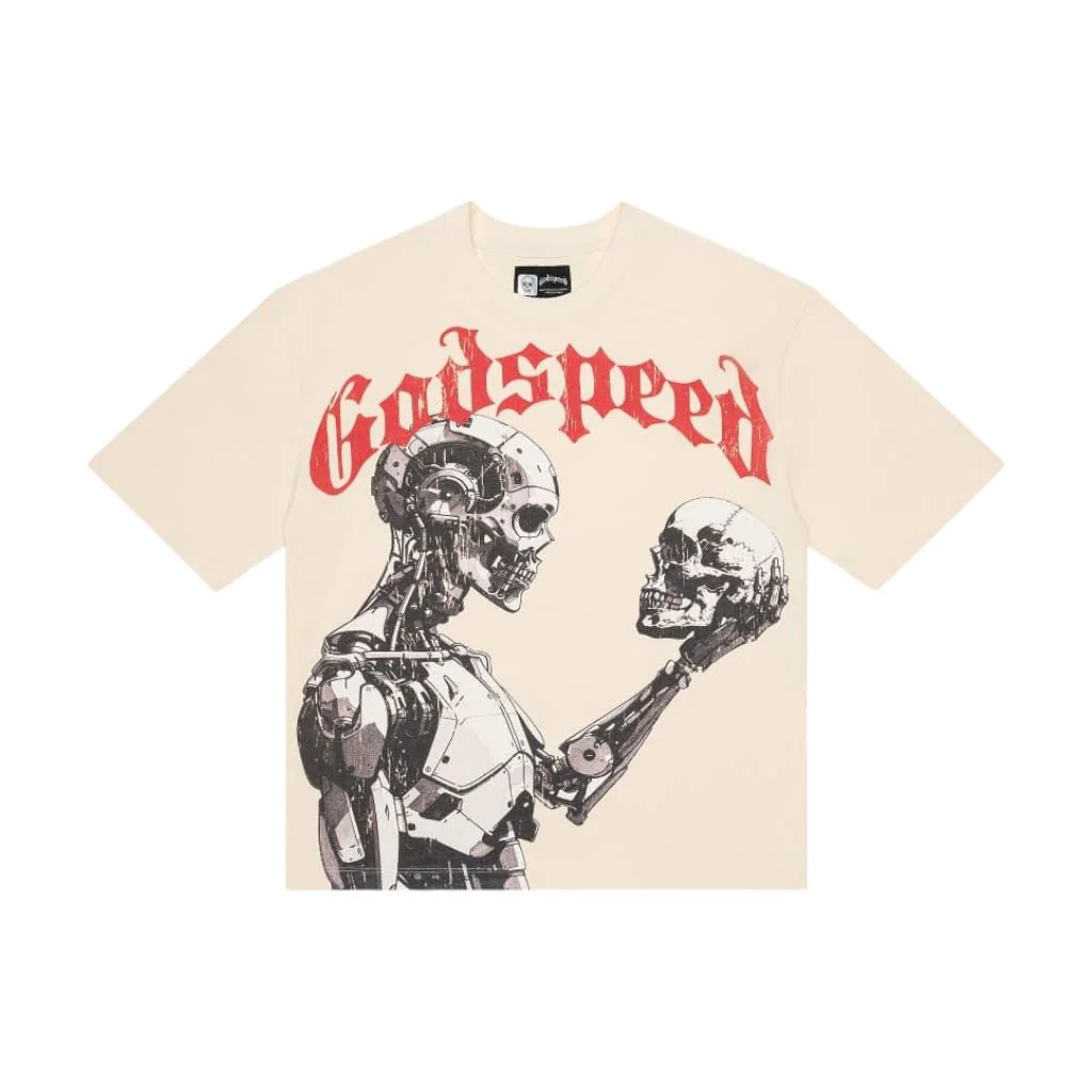 Godspeed Mankind vs Ai T-Shirt Bone/Red