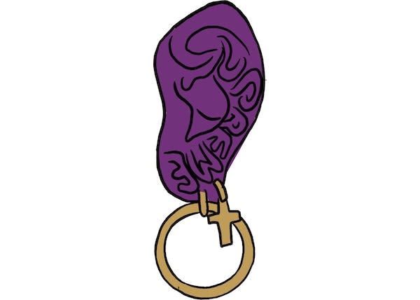 Supreme Ear Keychain Purple