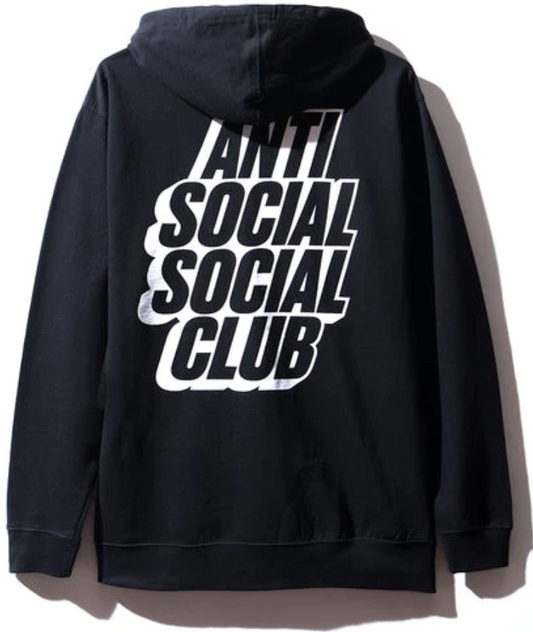 Anti Social Social Club Blocked Logo Hoodie Black