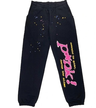 Sp5der P*NK Sweatpants Black