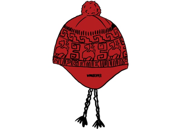 Supreme Chullo Windstopper Earflap Beanie Red