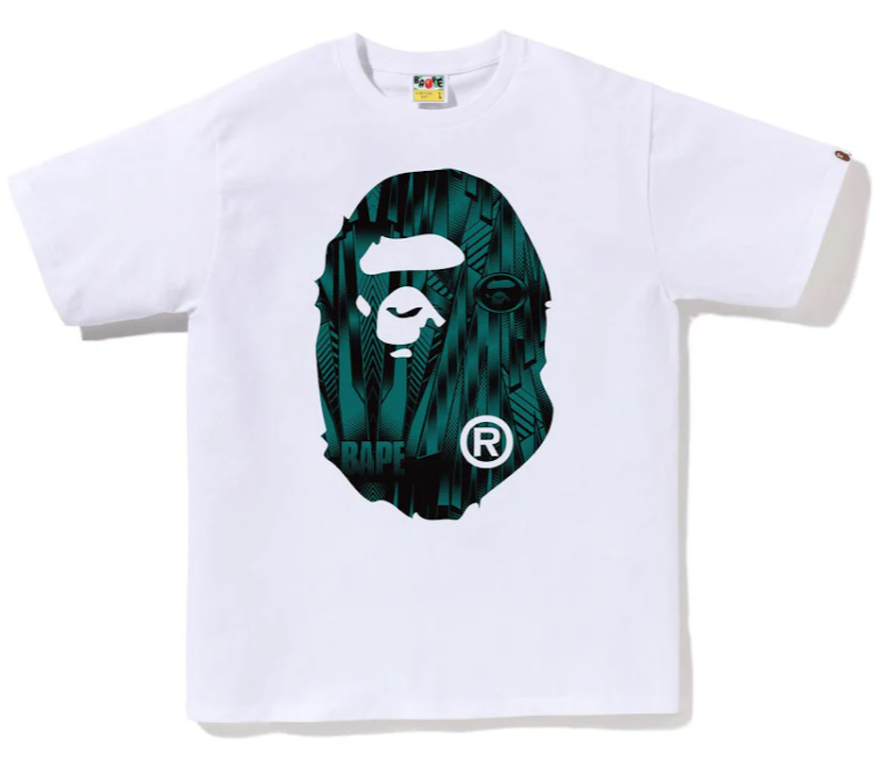 BAPE Speed Racer Big Ape Head T-Shirt White Blue