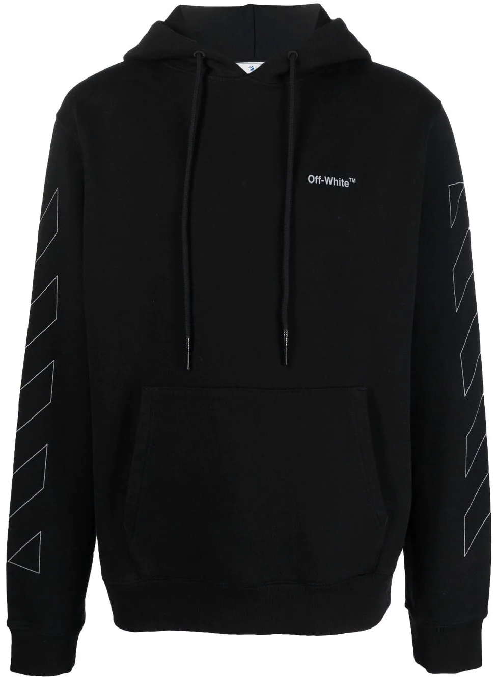 OFF-WHITE Diag Outline Hoodie Black