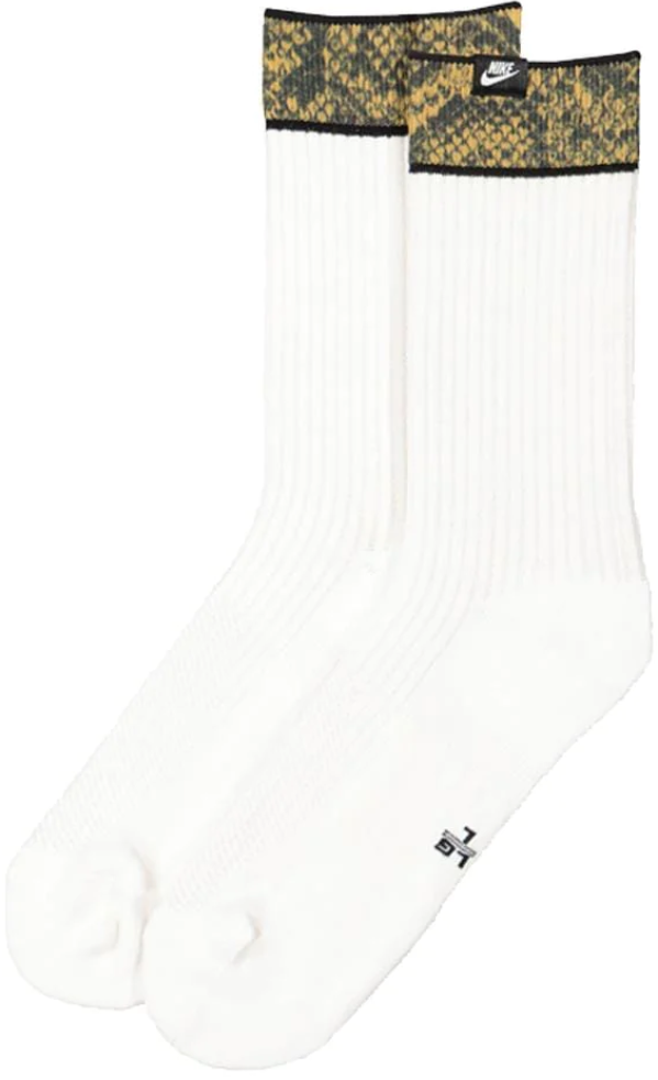 Nike AF1 Ivory Snake Socks White