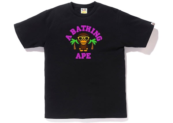 BAPE Milo College Summer T-Shirt Black
