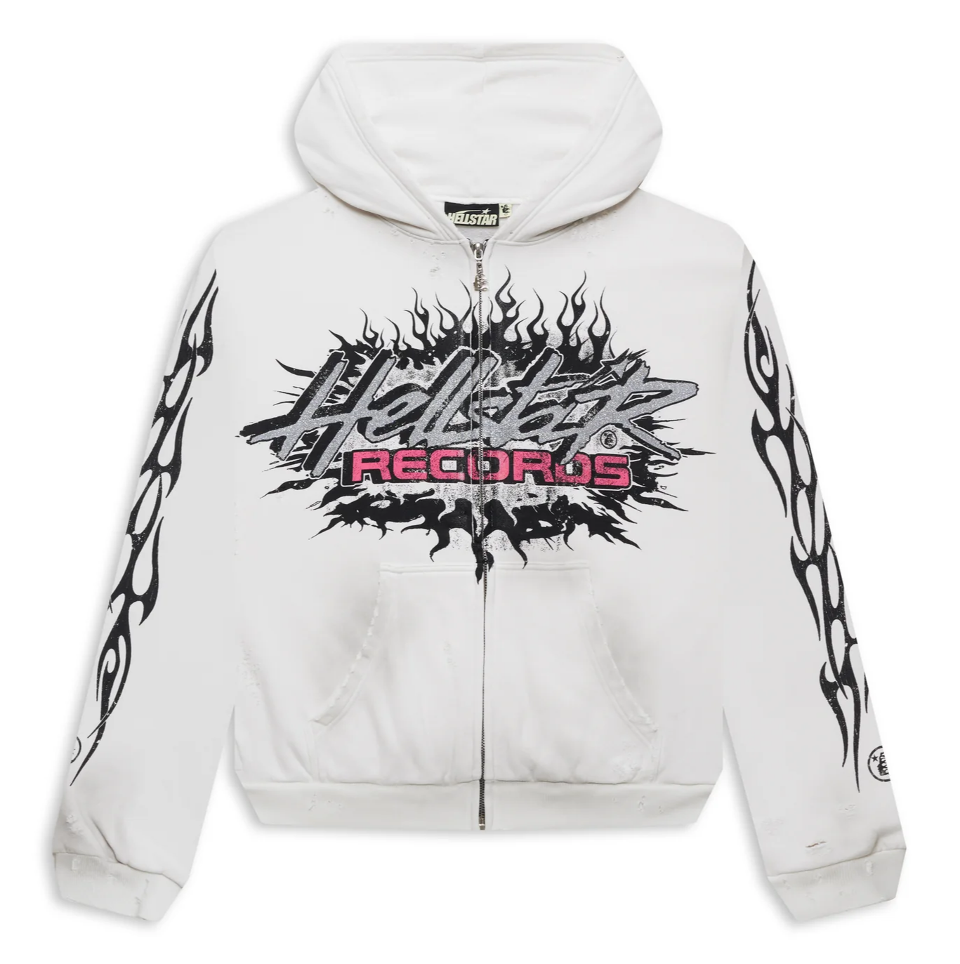 Hellstar Records Glitter Zip-Up White