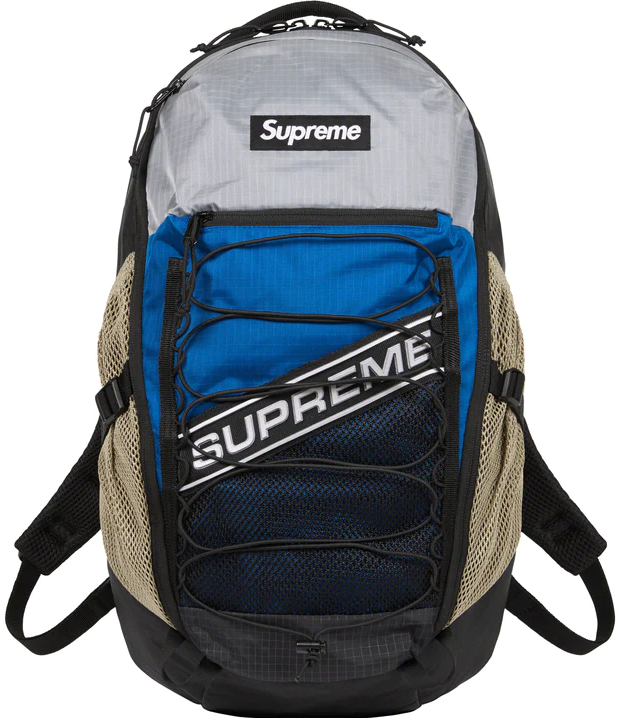Supreme Logo Backpack Blue