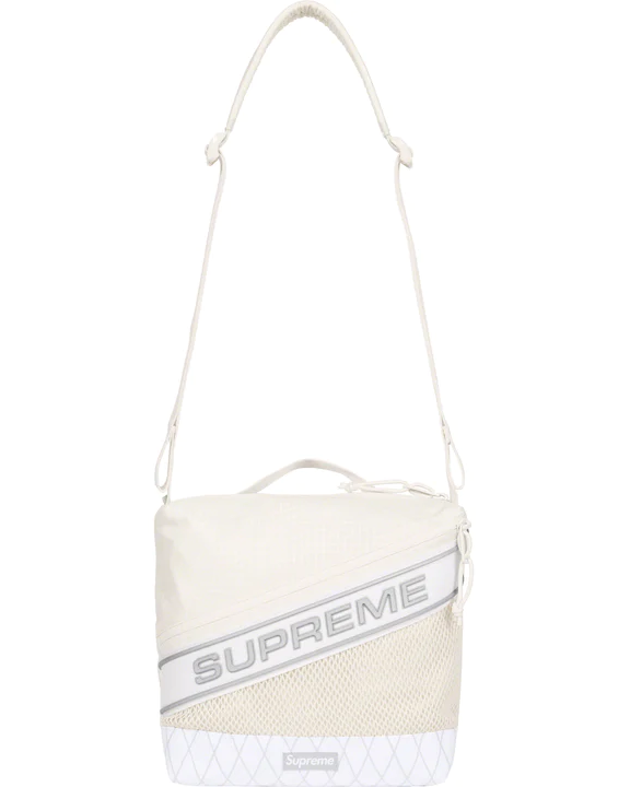 Supreme Logo Shoulder Bag White