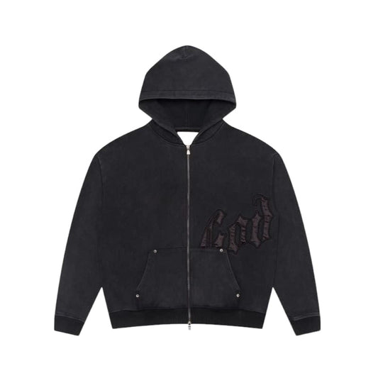 Godspeed OG Logo Hoodie V2 Black/Black Wash