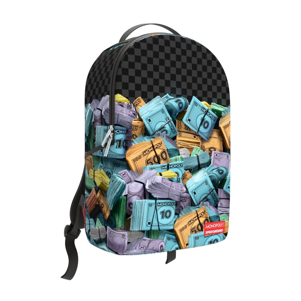 Sprayground Monopoly Money Stacks Backpack Black