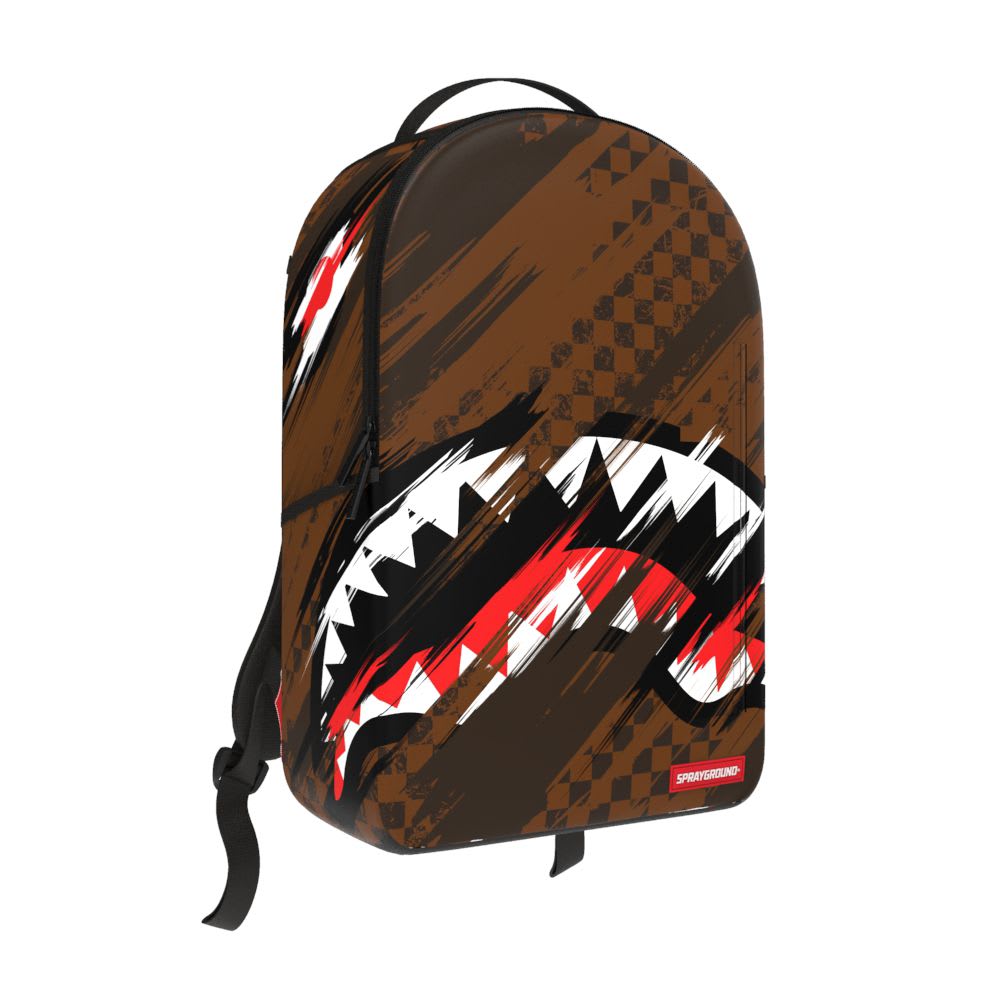Sprayground Smeared Grunge Backpack Brown