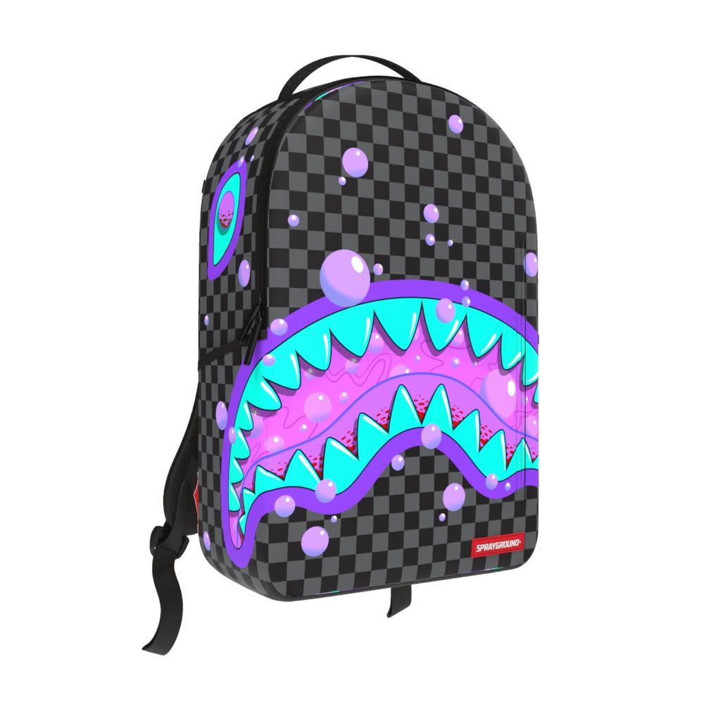 Sprayground Purple Slime Takeover Backpack Black