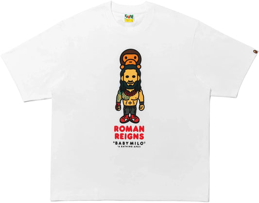 BAPE x Fanatics x WWE Roman Reigns Baby Milo Relaxed Fit T-Shirt White