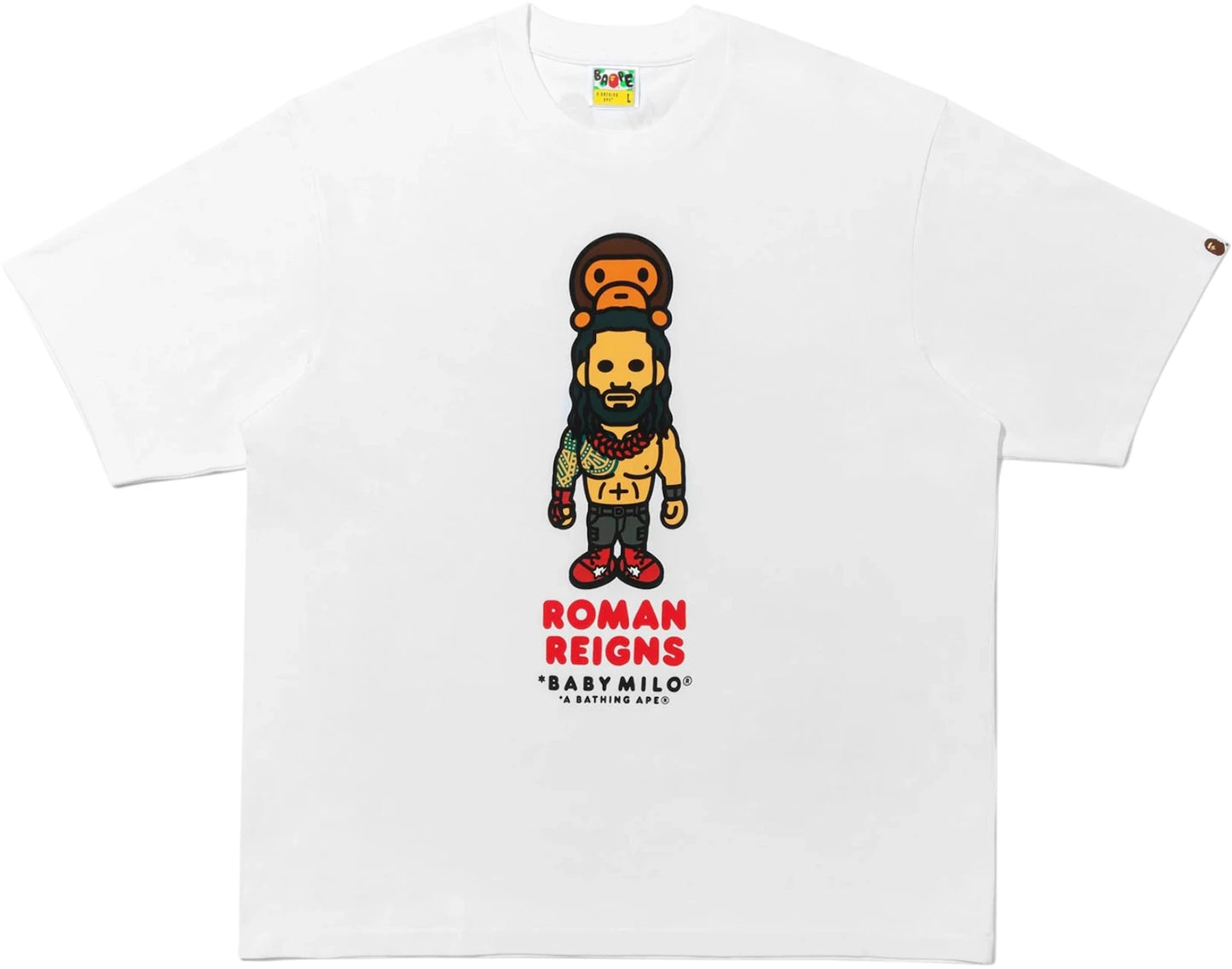 BAPE x Fanatics x WWE Roman Reigns Baby Milo Relaxed Fit T-Shirt White