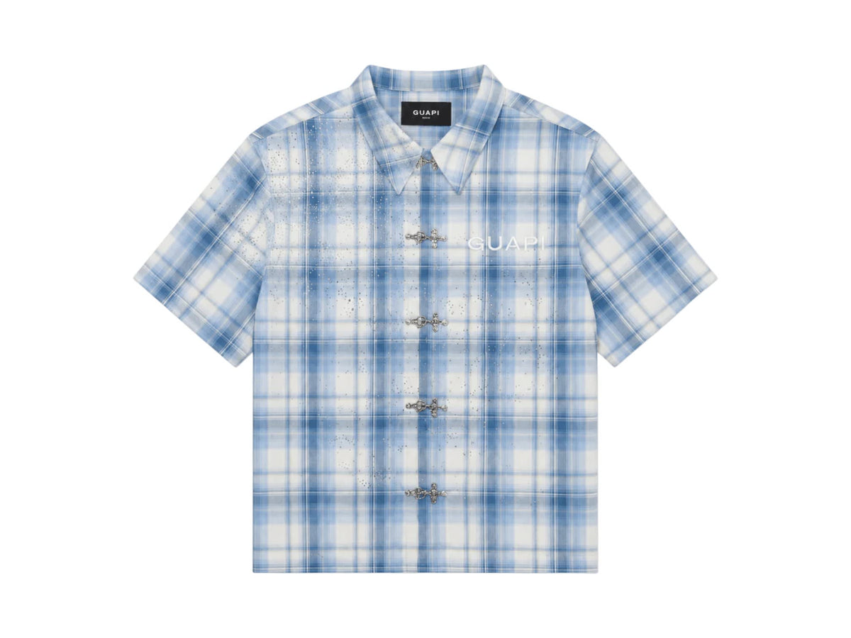 GUAPI Glacier Plaid Shirt Blue