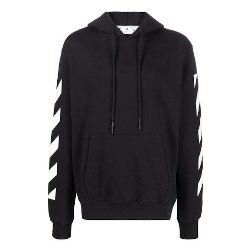 OFF-WHITE Diag Arrow Slim Hoodie Black