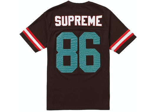 Supreme Faux Croc Football Jersey Brown