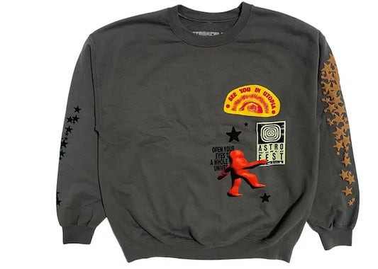 Travis Scott Houston Crewneck Grey