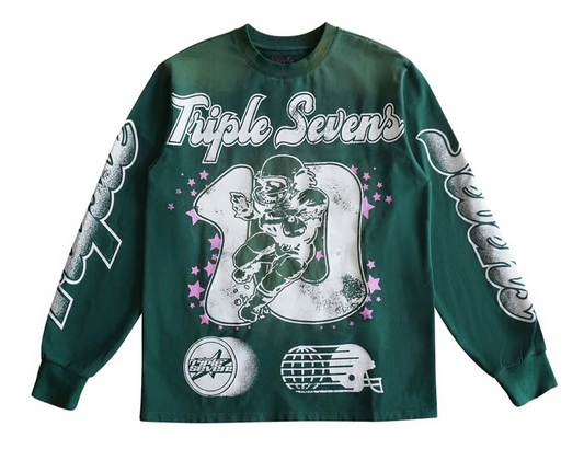 Triple Sevens All Star Football L/S Forest Green