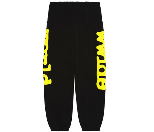 Sp5der Beluga Sweatpants Onyx/Yellow
