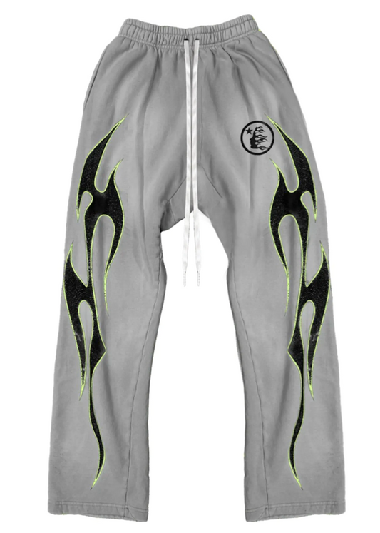 Hellstar Studios Flame Sweatpants Grey