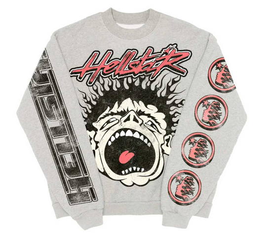 Hellstar Records Crewneck Heather Grey