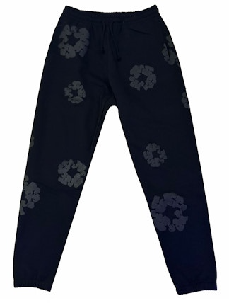 Denim Tears Cotton Wreath Sweatpants Black Monochrome