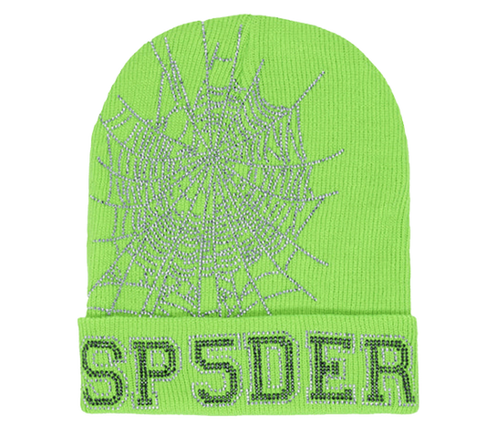 Sp5der Web Beanie Slime Green