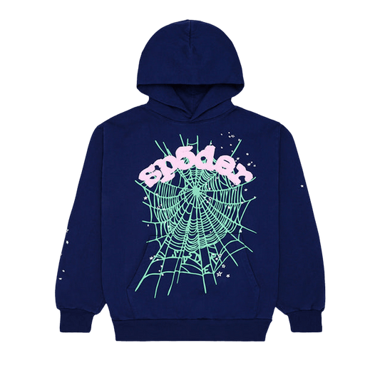 Sp5der OG Web Hoodie Navy