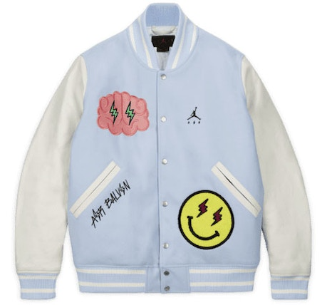 Jordan x J Balvin Varsity Jacket White/Blue