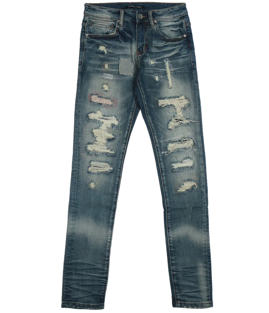 Embellish Moreau Distressed Denim Jeans Blue