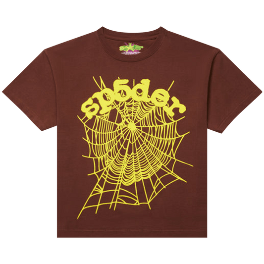 Sp5der OG Web T-Shirt Brown
