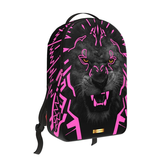 Sprayground AI Lion Backpack Neon Pink