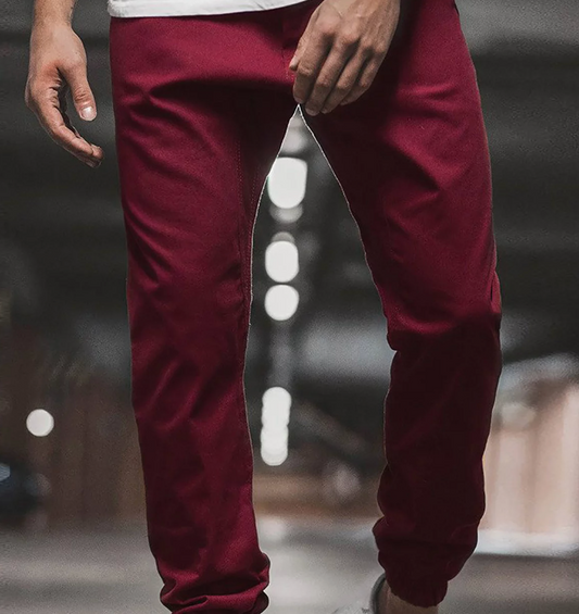 Crysp Denim Champ Sweatpants Burgandy