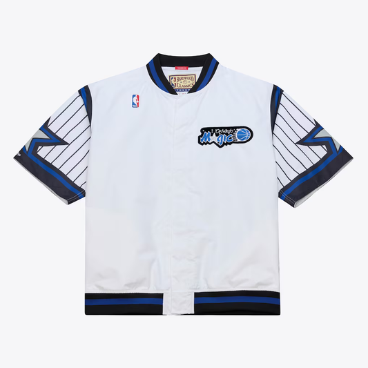 M&N Orlando Magic 1995-96 White Authentic Full-Snap Warm-Up Shirt