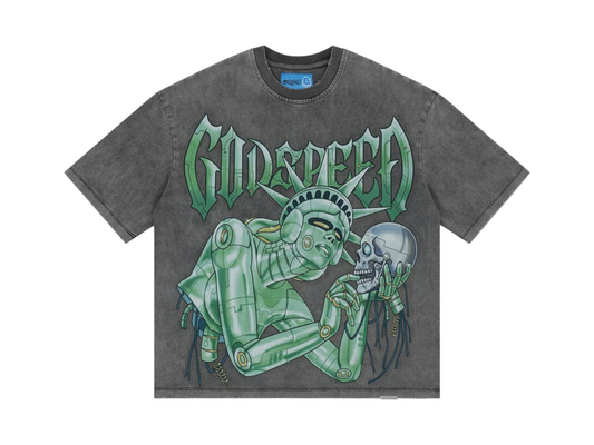 Godspeed Freedoms Protocol T-Shirt NG Grey Wash