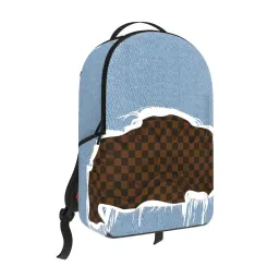 Sprayground Shark Bite Backpack Denim