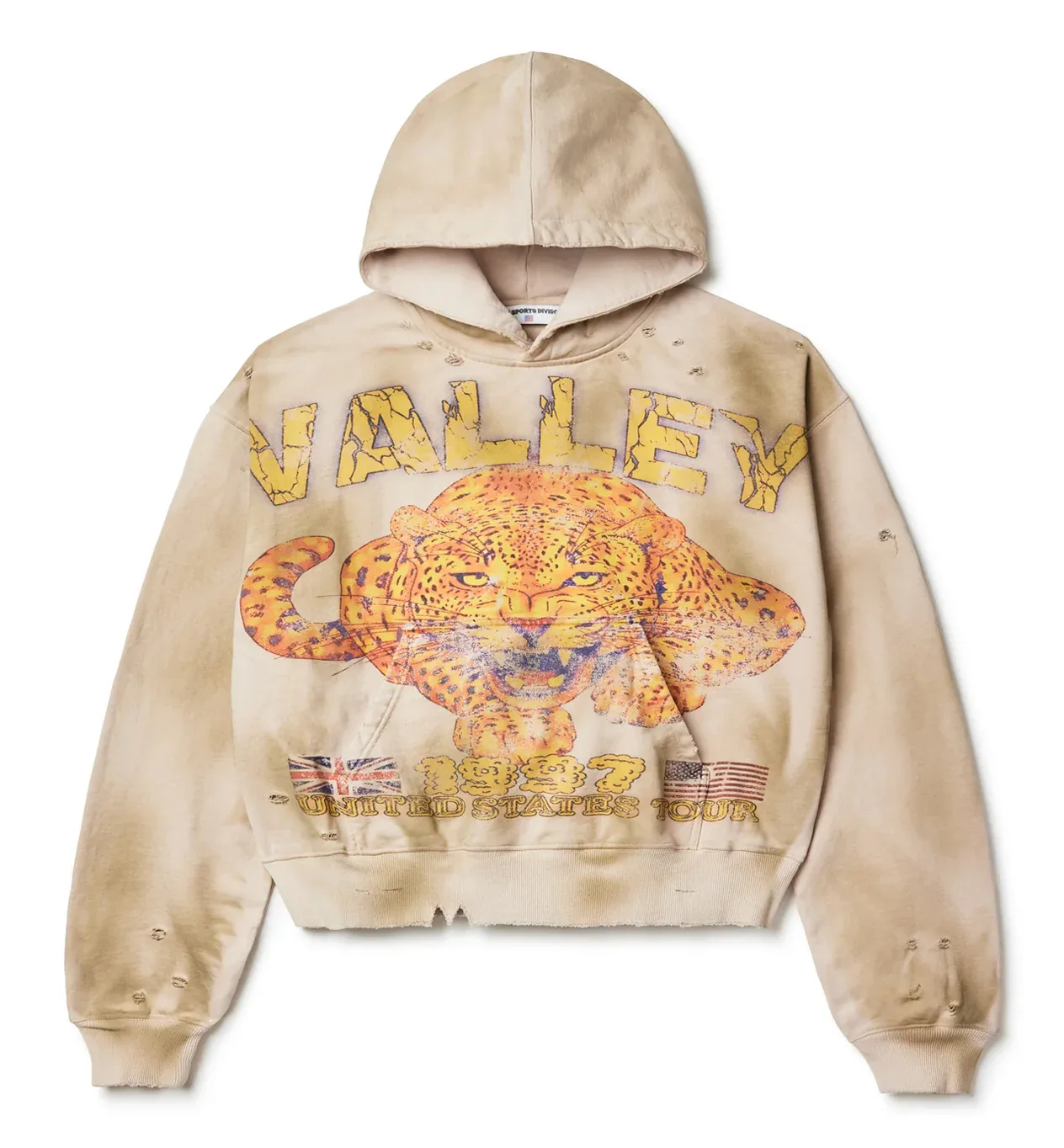 Vale Forever Cheetah Pullover Hoodie Tan