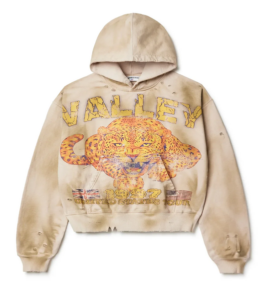 Vale Forever Cheetah Pullover Hoodie Tan