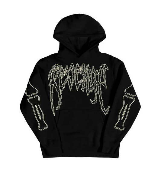 Revenge Crossbones Hoodie Black