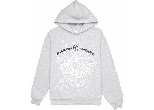 Sp5der Arach NY Phobia Hoodie Ash Grey
